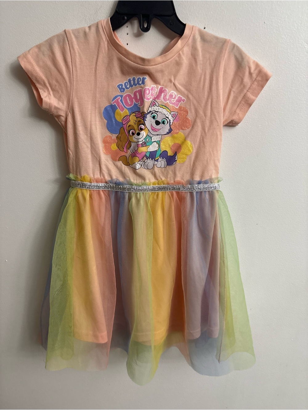 Nickelodeon paw patrols 'Better Together' Rainbow Tulle Dress 4 years